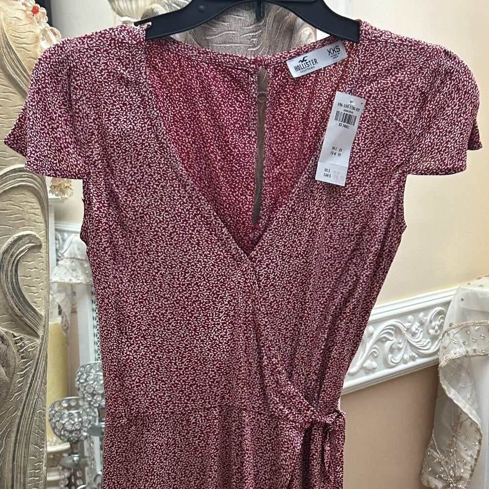 Hollister Red Mini Wrap Dress